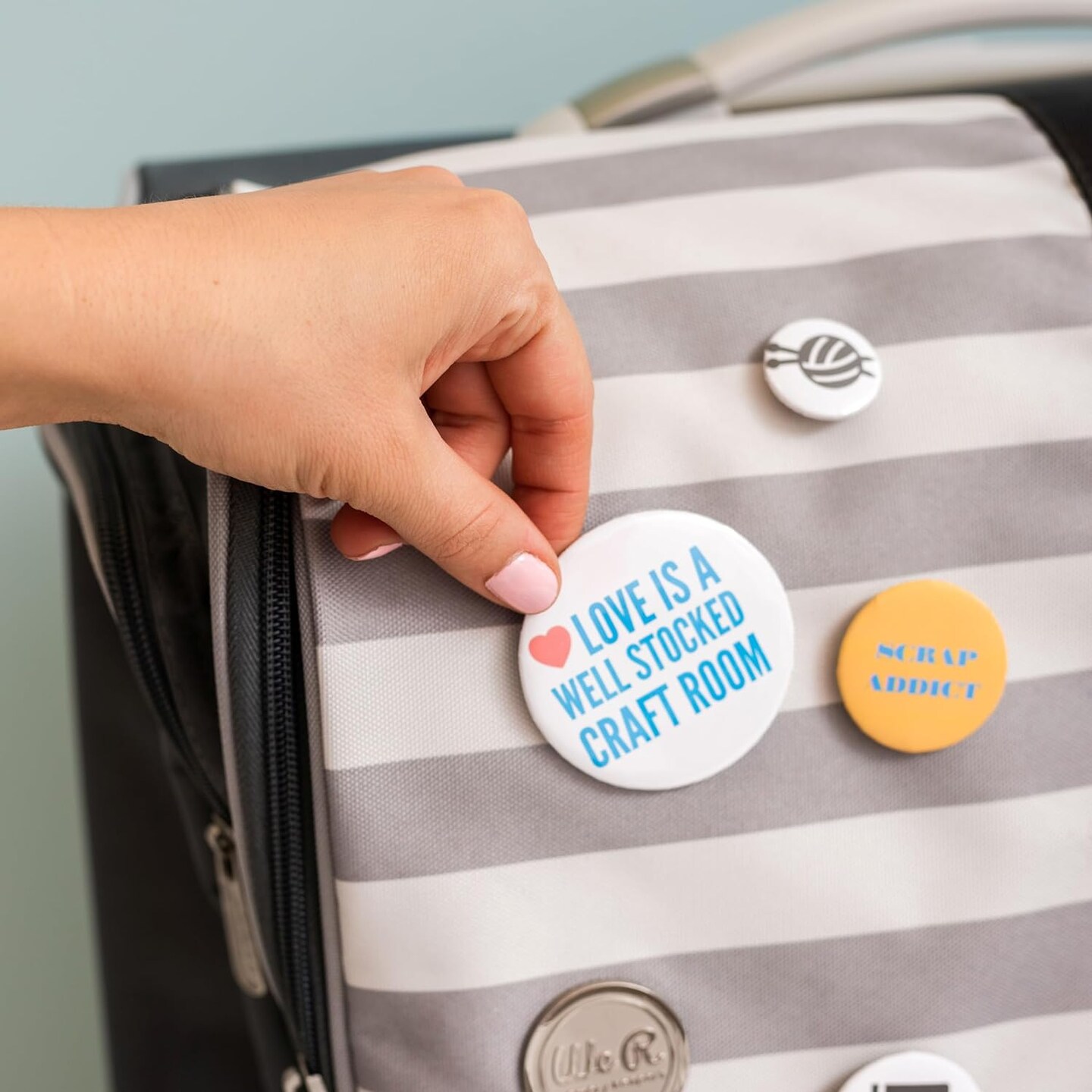 Button Press Refill-Large, 100 Pack, 2.25 inch, 58 mm Large Homemade Buttons, Create Custom Buttons for School Name Tags, Work Holidays, or Church Kid Activities