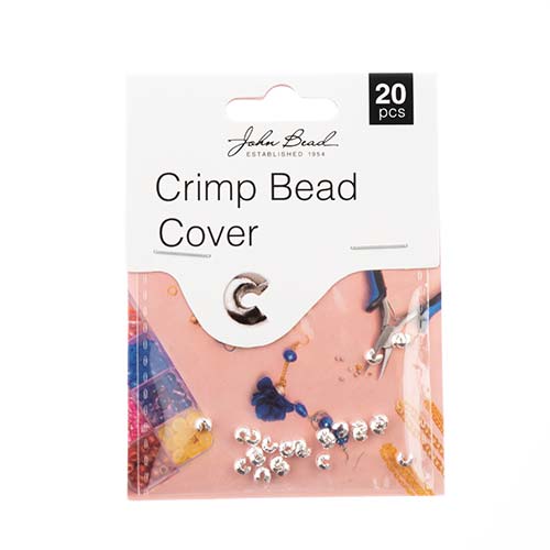John Bead Must Have Findings 3mm Bead Crimp Cover, 20pcs