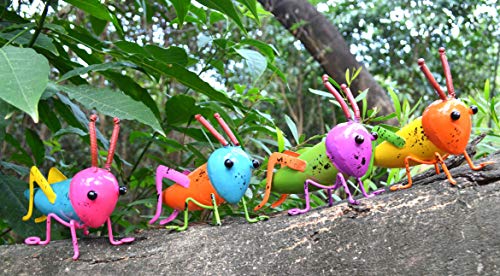 4 Pieces Metal Garden Decor for Outside,Cute Grasshopper Outdoor Wall Art Decorative for Backyard,Patio,Tree,Lawn