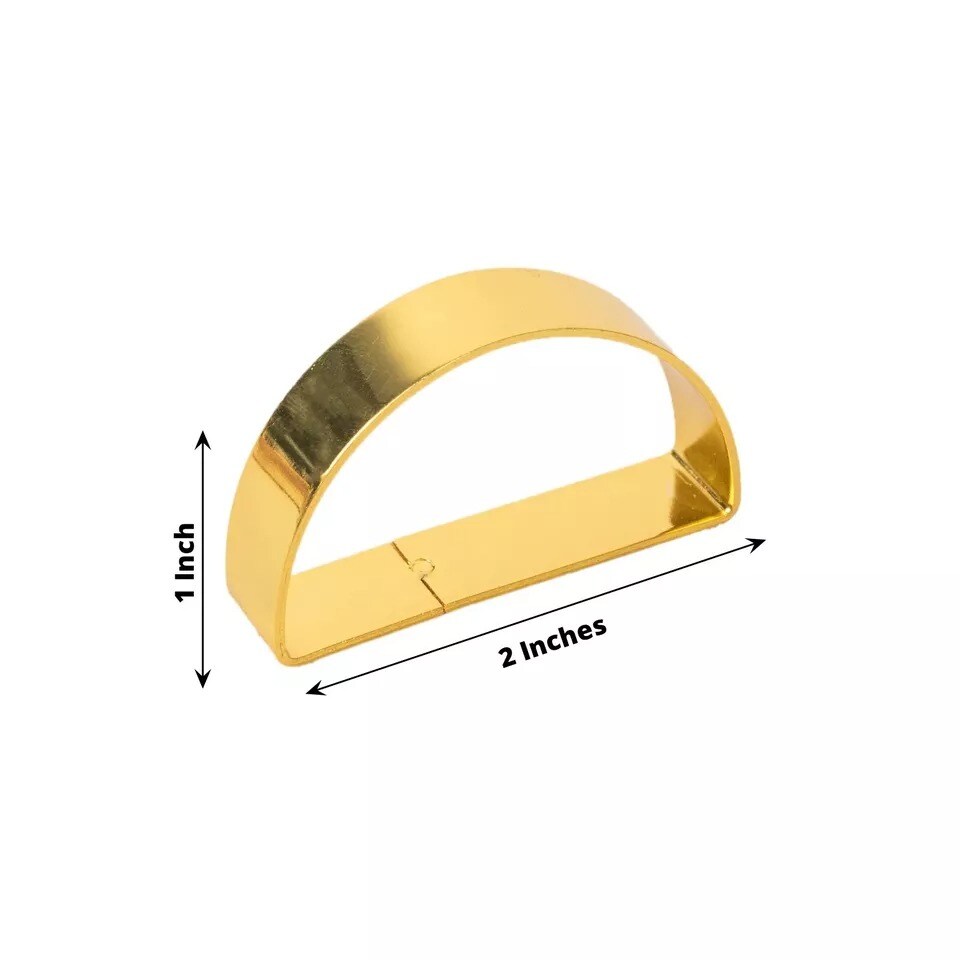 4-Pieces Semicircle Metal Napkin Rings