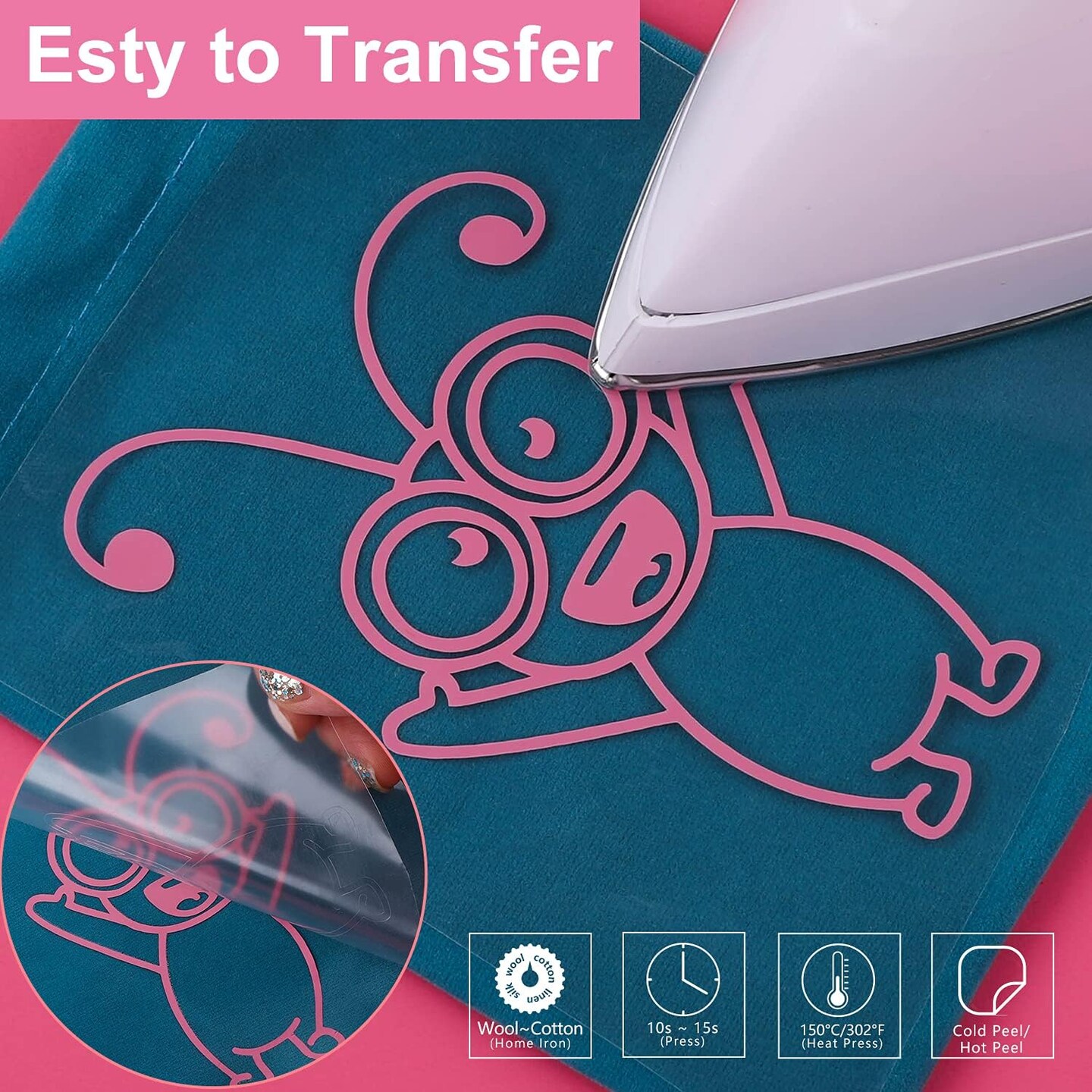 Heat Transfer Vinyl for T-Shirts 12in.x10in. 15 Sheets-Iron On Vinyl HTV Bundle