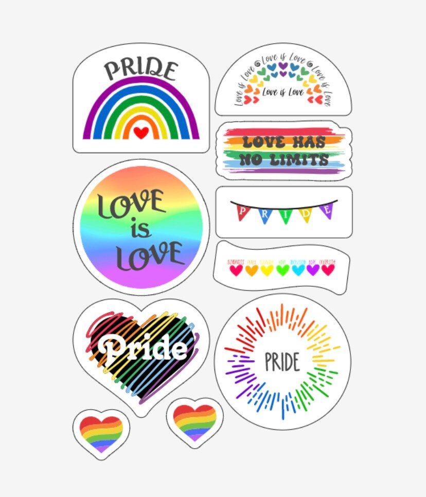 LBGTQ Pride stickers |Waterproof decals | Holographic | Regular ...