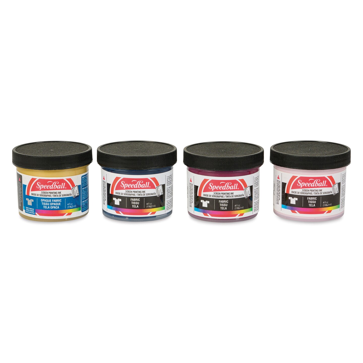 Speedball Fabric Screen Printing Ink - Vintage Elegance (Opaque), 8 oz, Set of 4