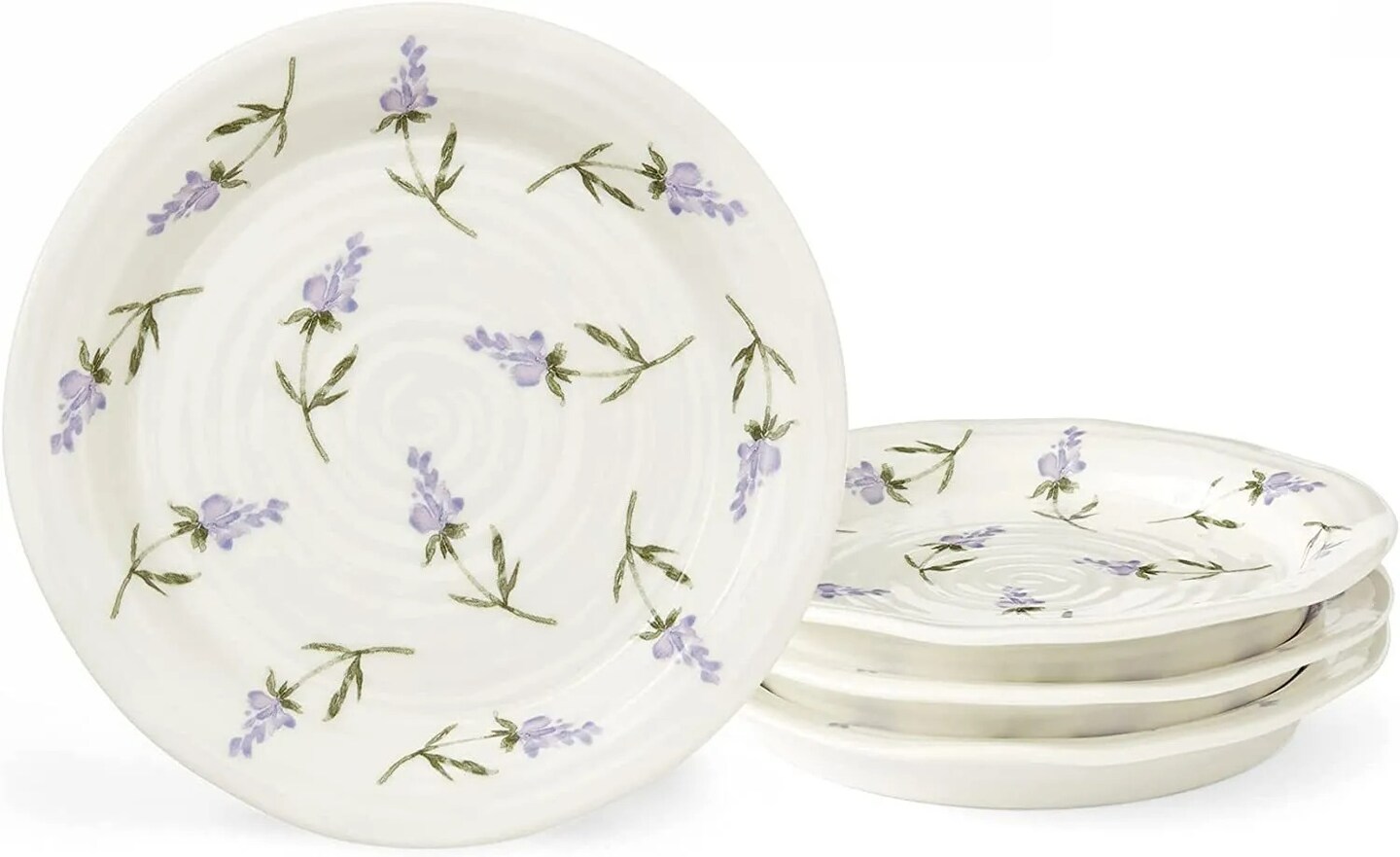Portmeirion Sophie Conran Lavandula Side Plate, 6 Inch, Set of 4, Porcelain
