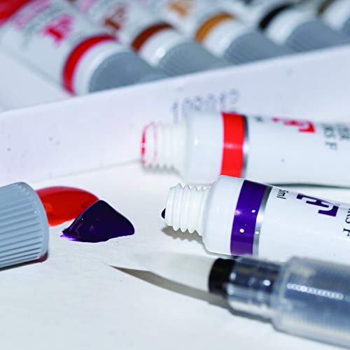 12 Color Set Arts Water Colors, Assorted, 5ml Tubes, (WFRS-12)