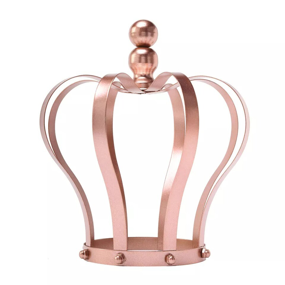 ROSE GOLD 9&#x22; tall Metal Crown Cake Topper Cupcake Events Centerpiece