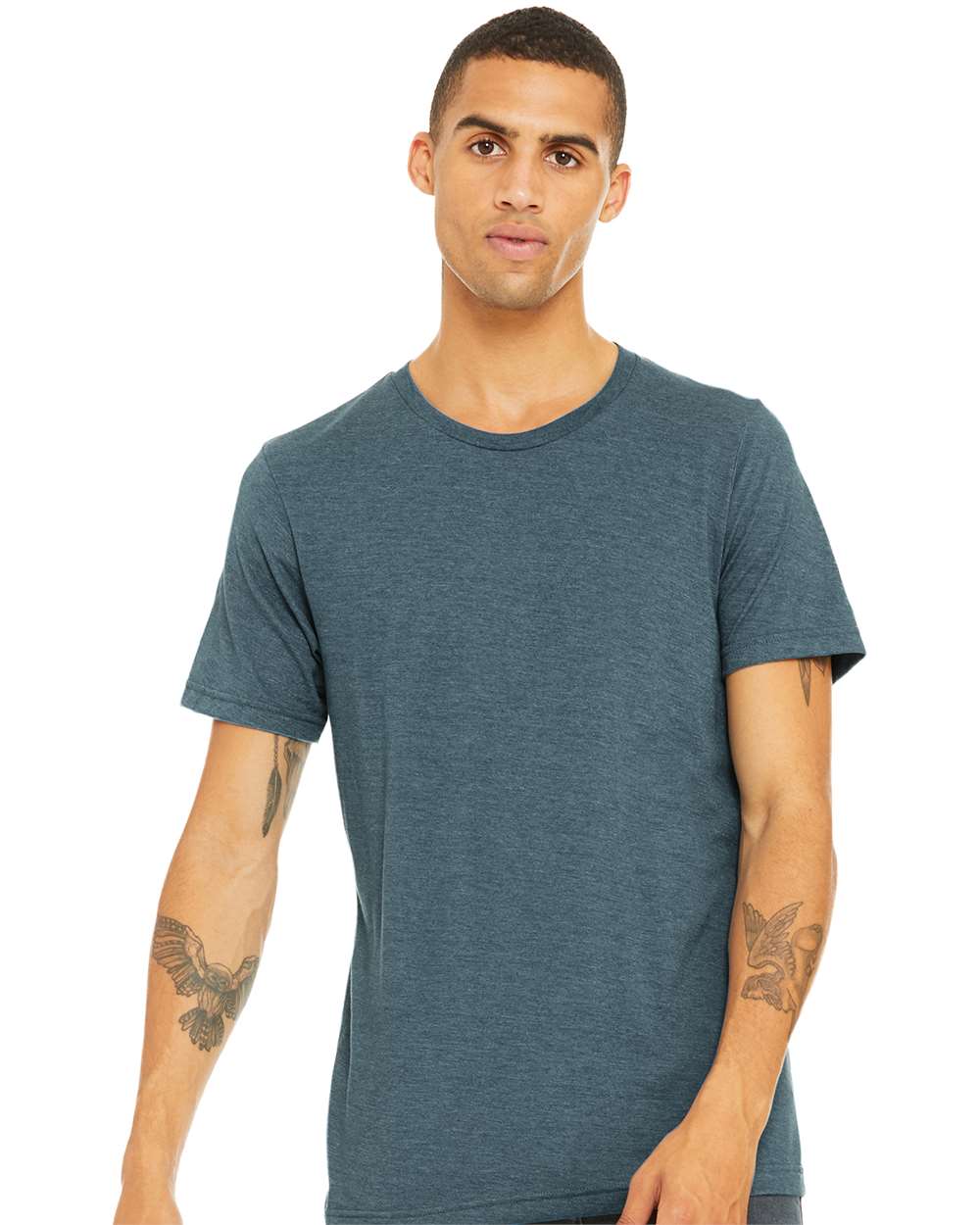 BELLA+CANVAS Men’s Triblend Crewneck Short Sleeve T-Shirt for Summer Wear, Casual Style & Lightweight Everyday Tee