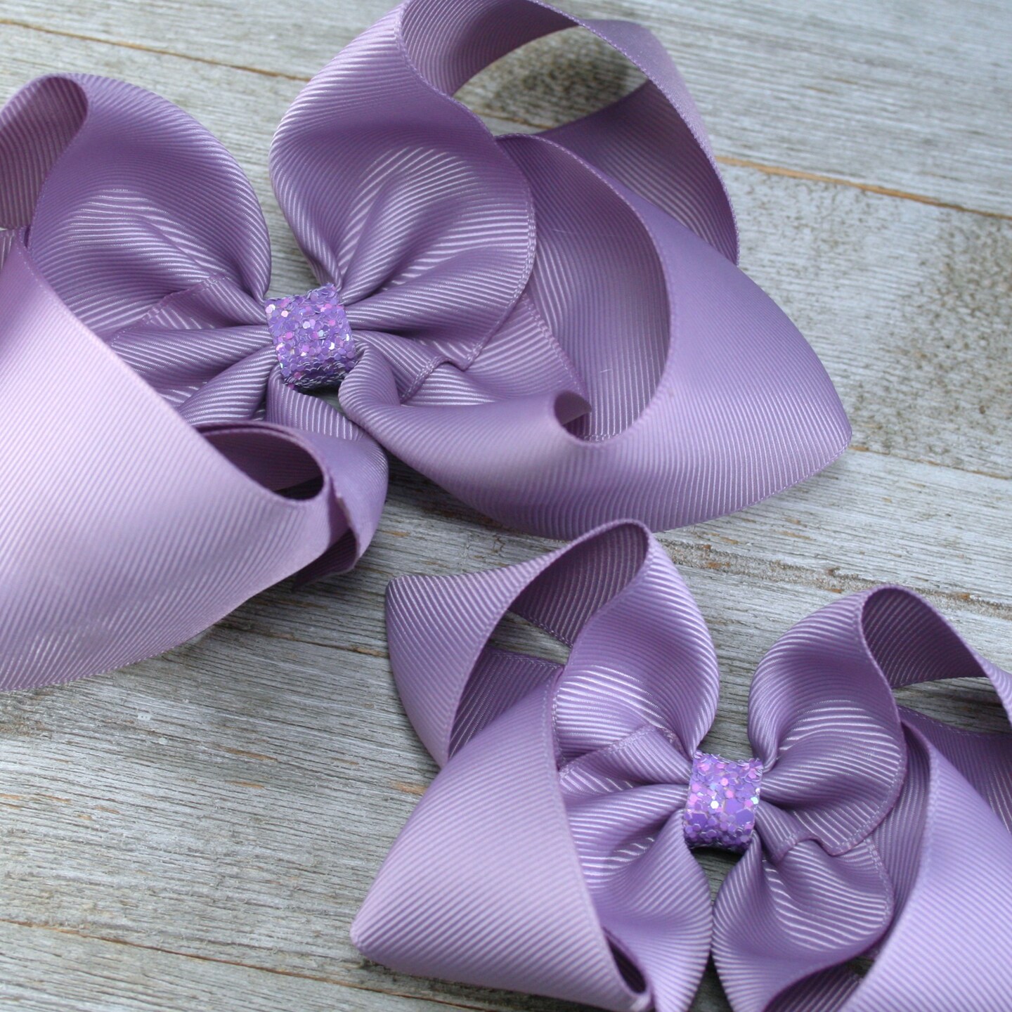 Dusty Lilac Ribbon Boutique Hair Bow Choice of 4