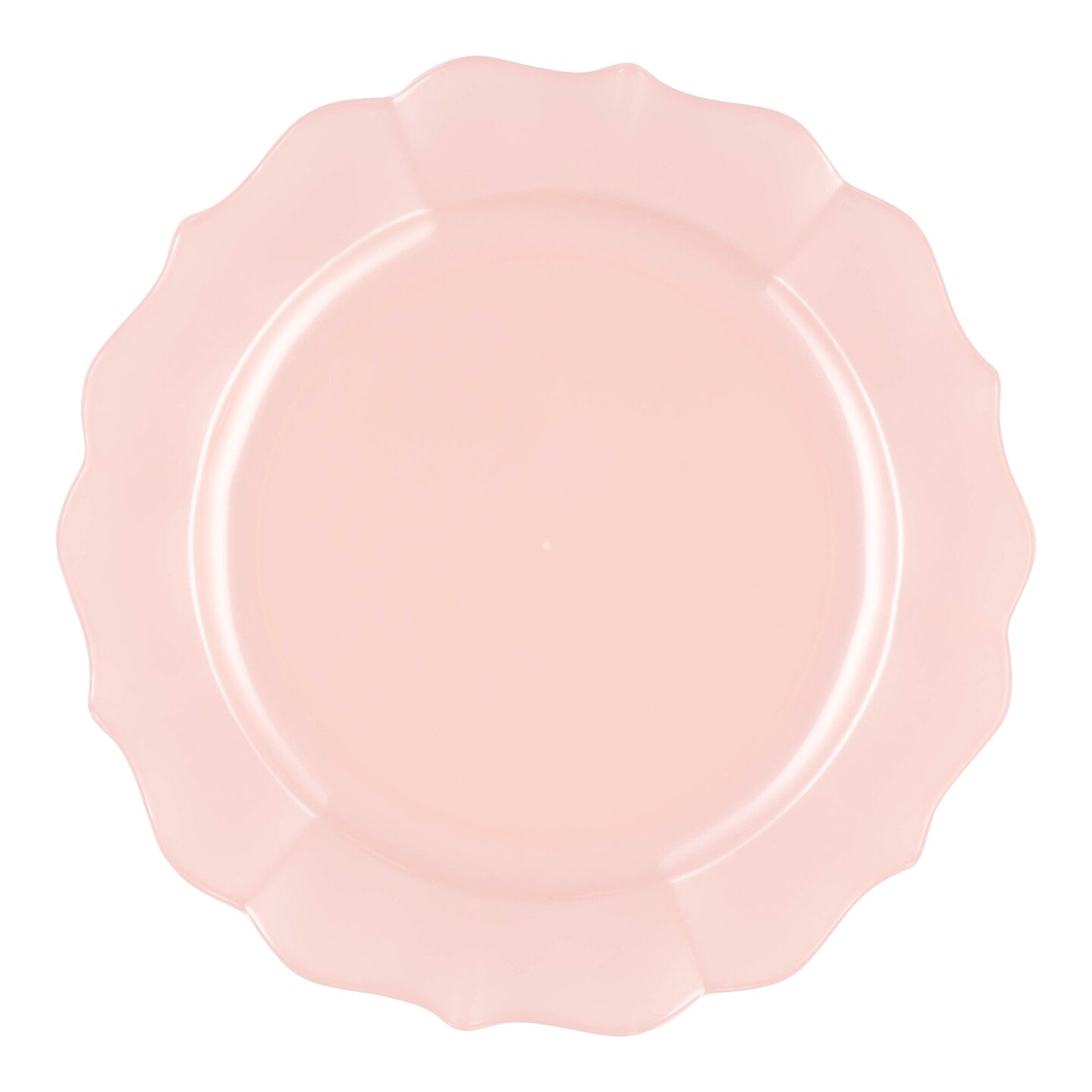 Pearl Pink Round Lotus Plastic Dinner Plates (10.25&#x22;)