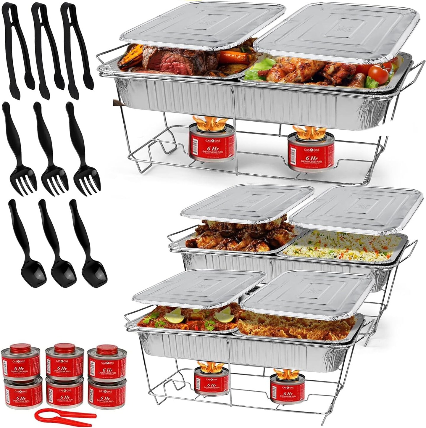 33-Piece Disposable Chafing Buffet Set