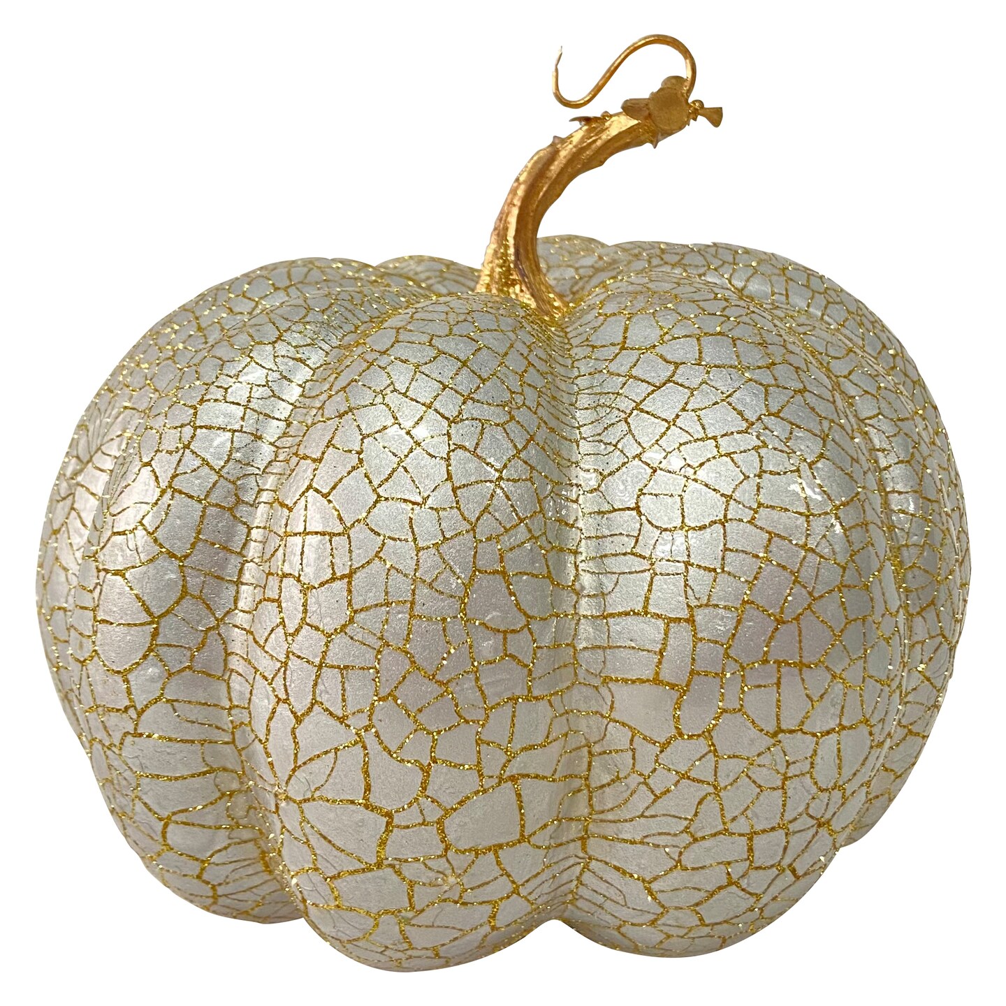 Fall Decorations Indoor Pumpkins Crackled Gold Pumpkin Decor