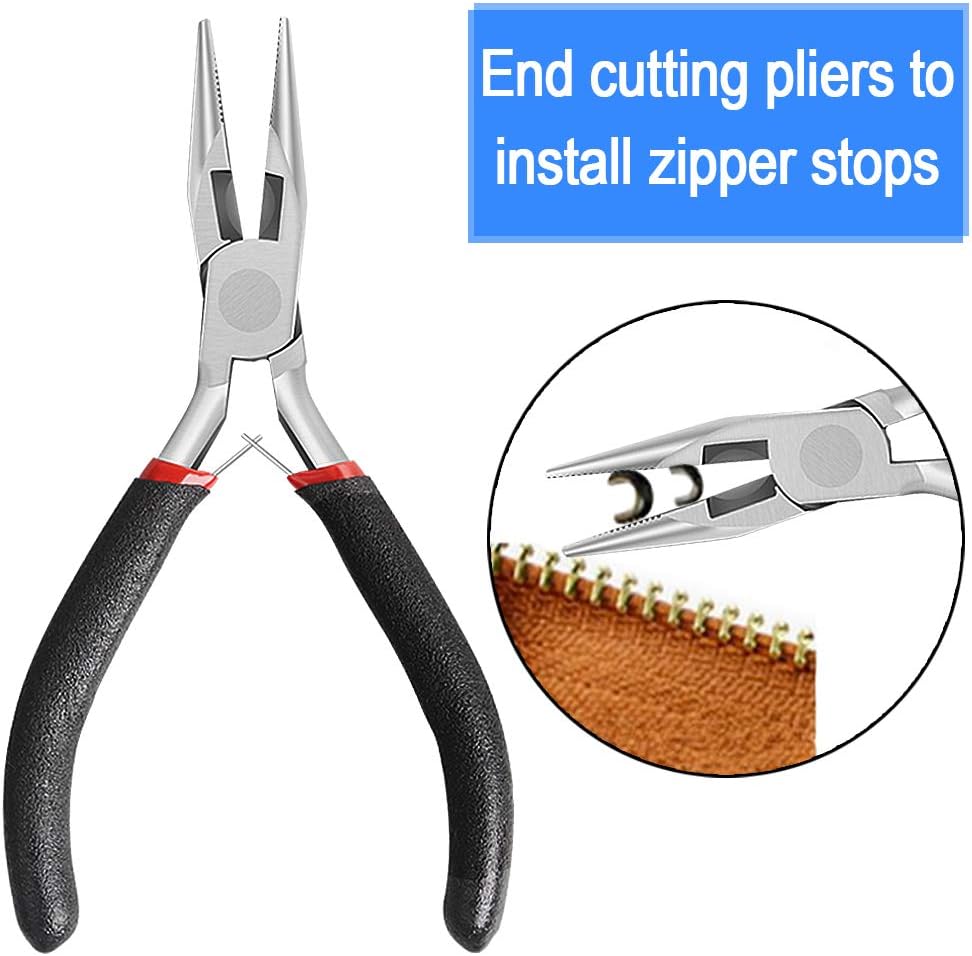 2 Pack Zipper Repair Kit Zipper Install Pliers Tool to Replacement Zipper, Hand Fix A Zipper Tool