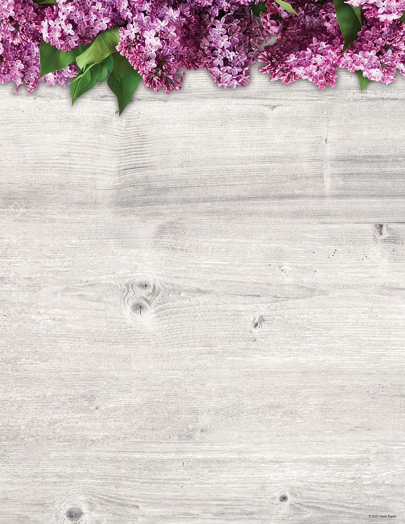 Great Papers! Three Lovely Lilac Stationery Letterhead, Invitations and Announcements, Printer Friendly, 8.5"x11", 80 Pack