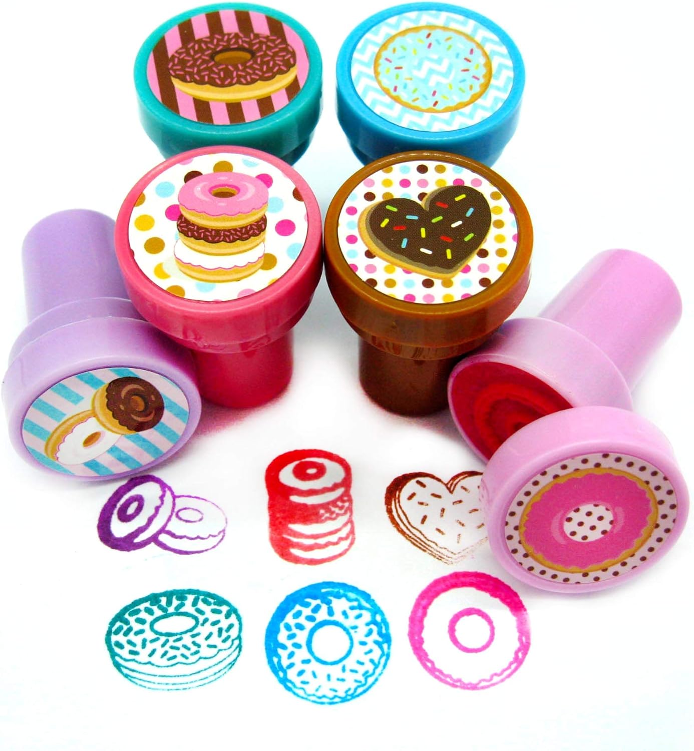 TINYMILLS 12 Pcs Donuts Stamp Kit for Kids