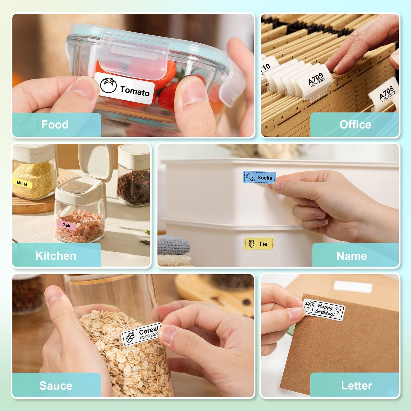 Label Maker Machine with Tape, P21 Portable Bluetooth Label Printer, Wireless Handheld Sticker Maker Mini Label Makers with Multiple Templates for Organizing Storage Barcode Office Home, White