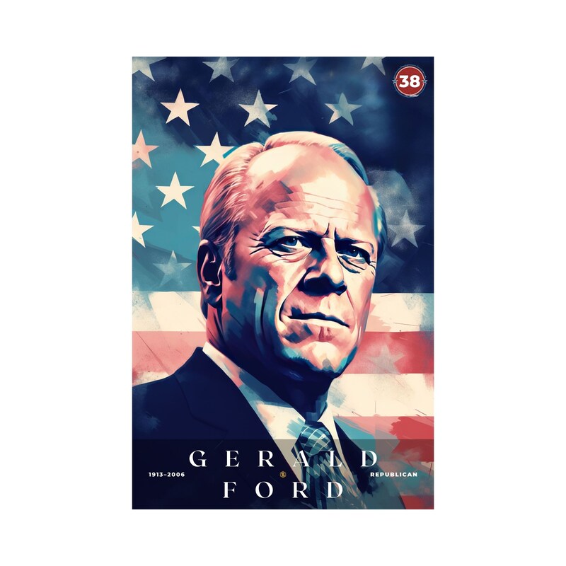 Geoard Ford Gerald Ford Poster, US President Print, Office Poster, Home Decor | S2 ...