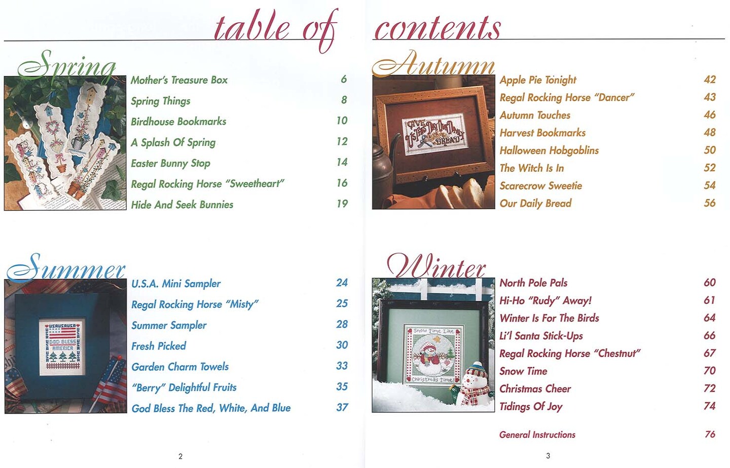 Leisure Arts Something For Every Season Cross Stitch Book