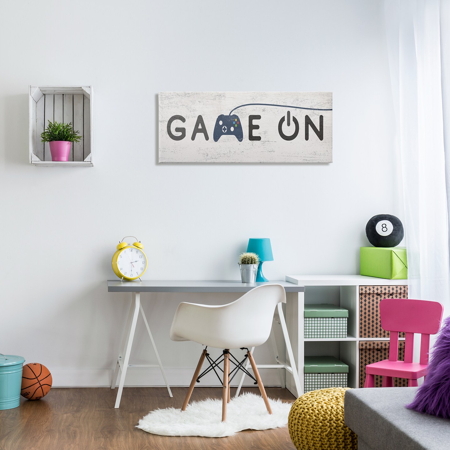 Stupell Industries Game On Video Gamer Canvas Wall Art