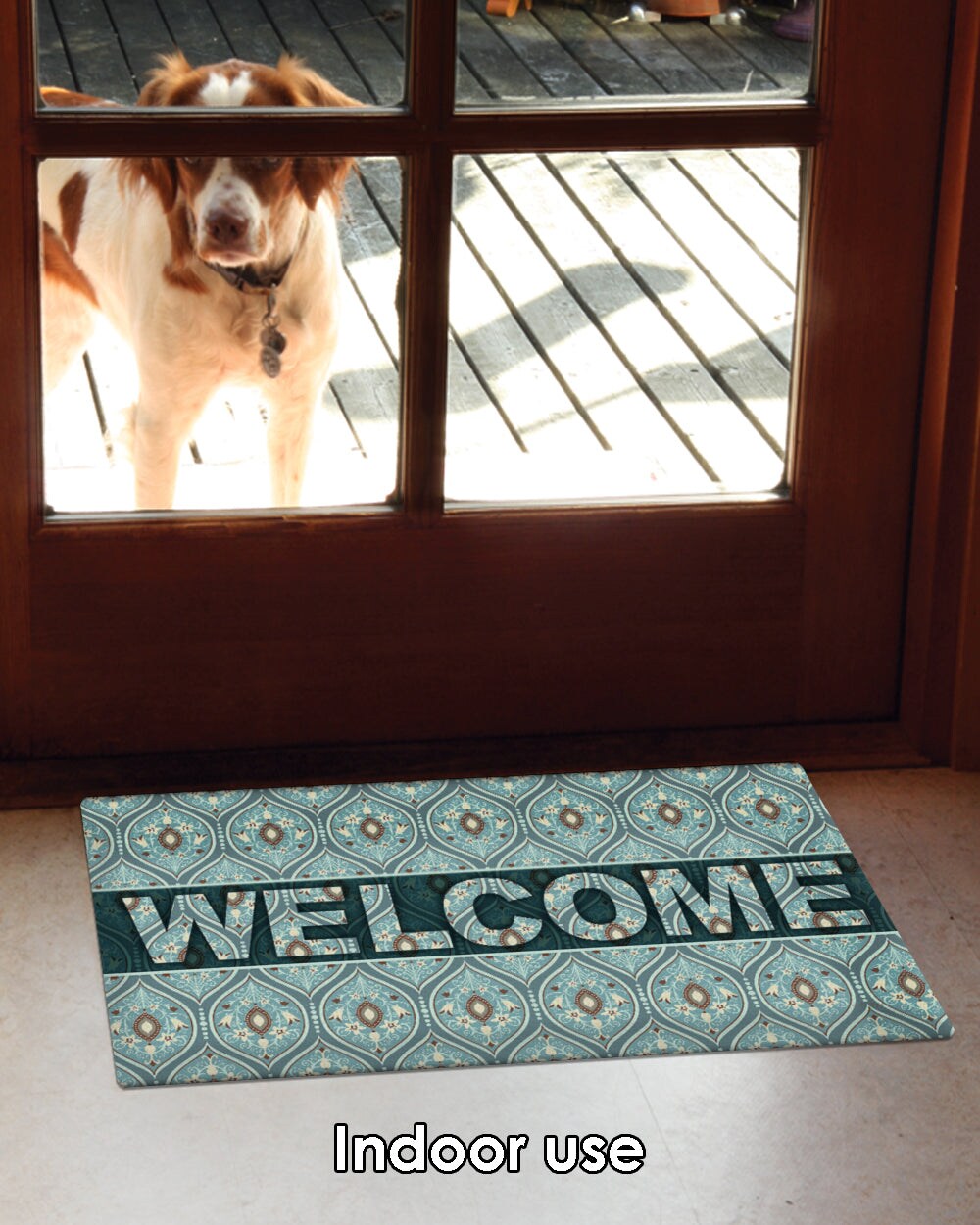 Ornate Droplets Welcome Door Mat (18 x 30&#x22;)