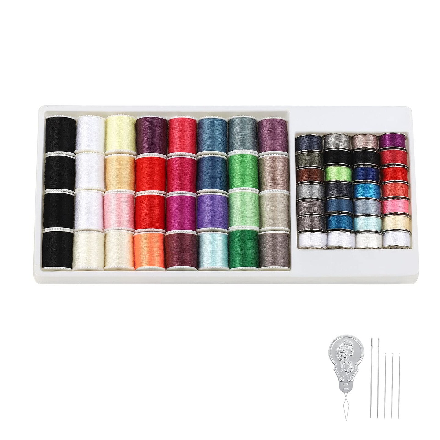Mini Sewing Thread Spools and Bobbins for Sewing Machine, Hand Sewing