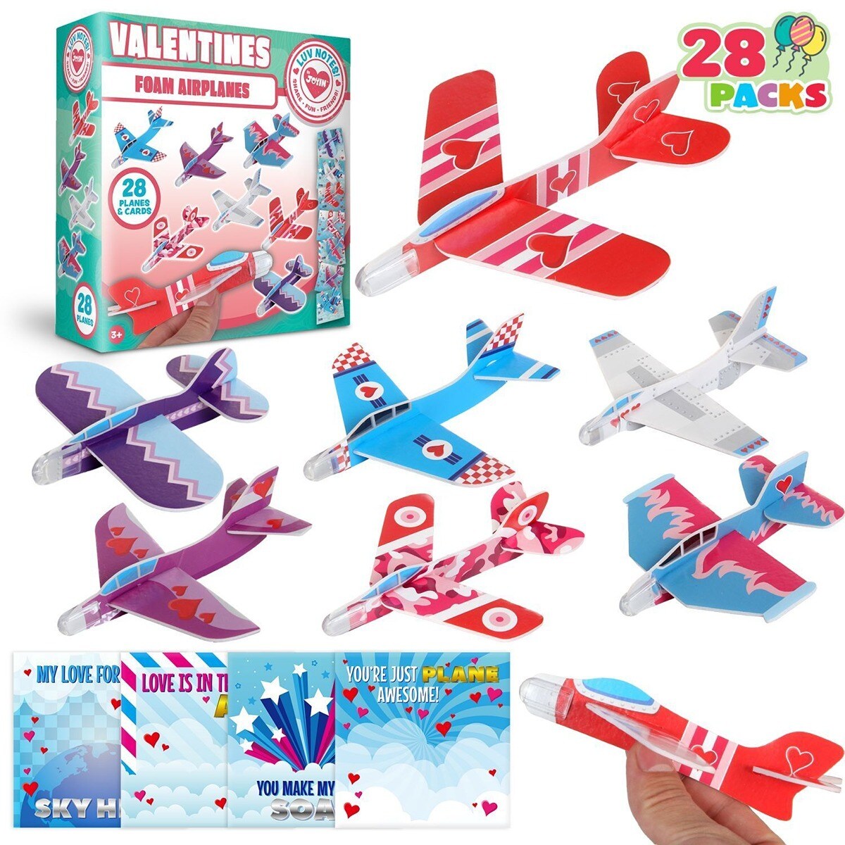 Mini Foam Airplanes Toy with Valentine's Greeting Cards | Michaels