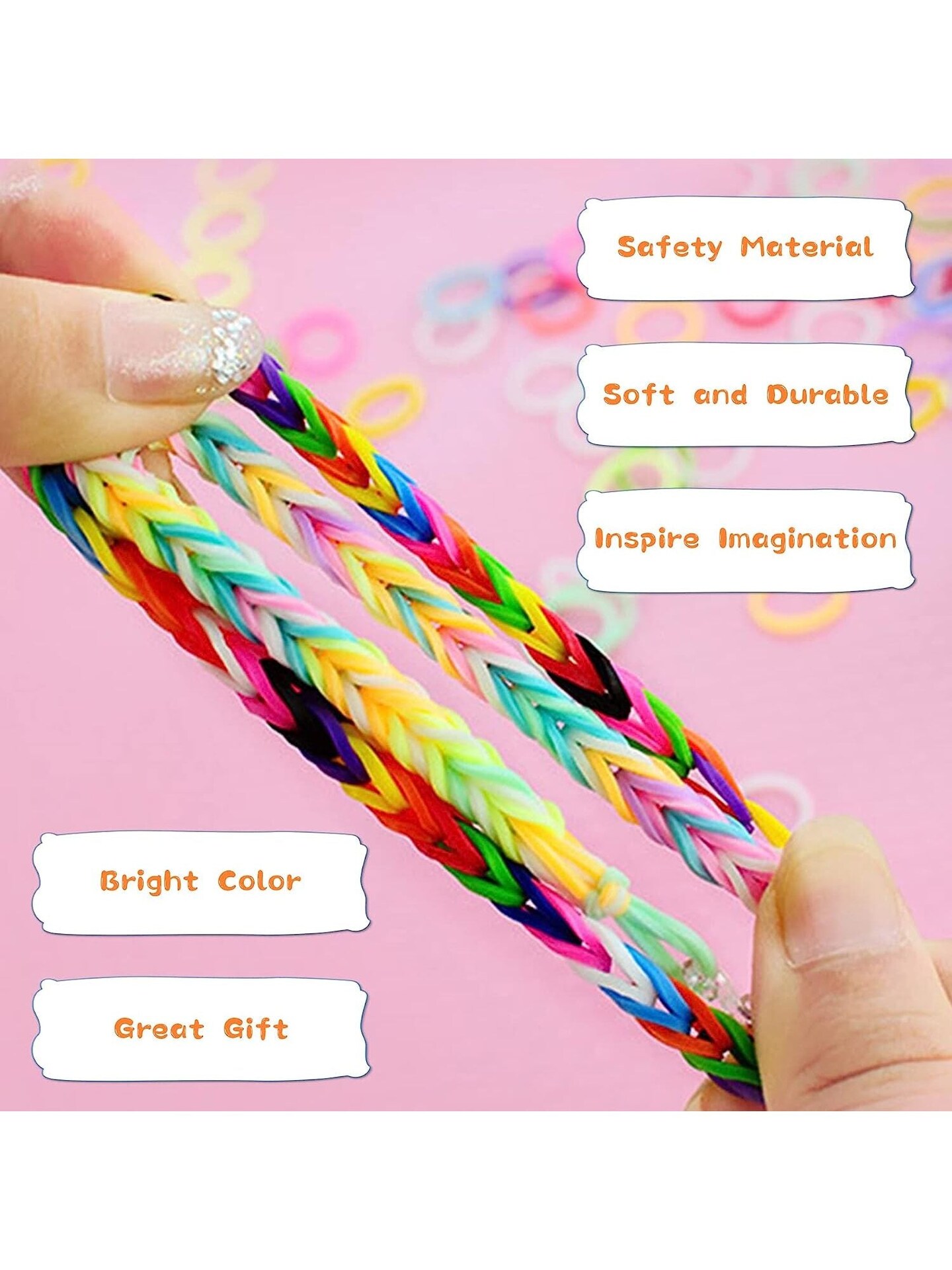 3000 Rubber Band Bracelet Kit, Colorful Loom Bracelet Making Kit