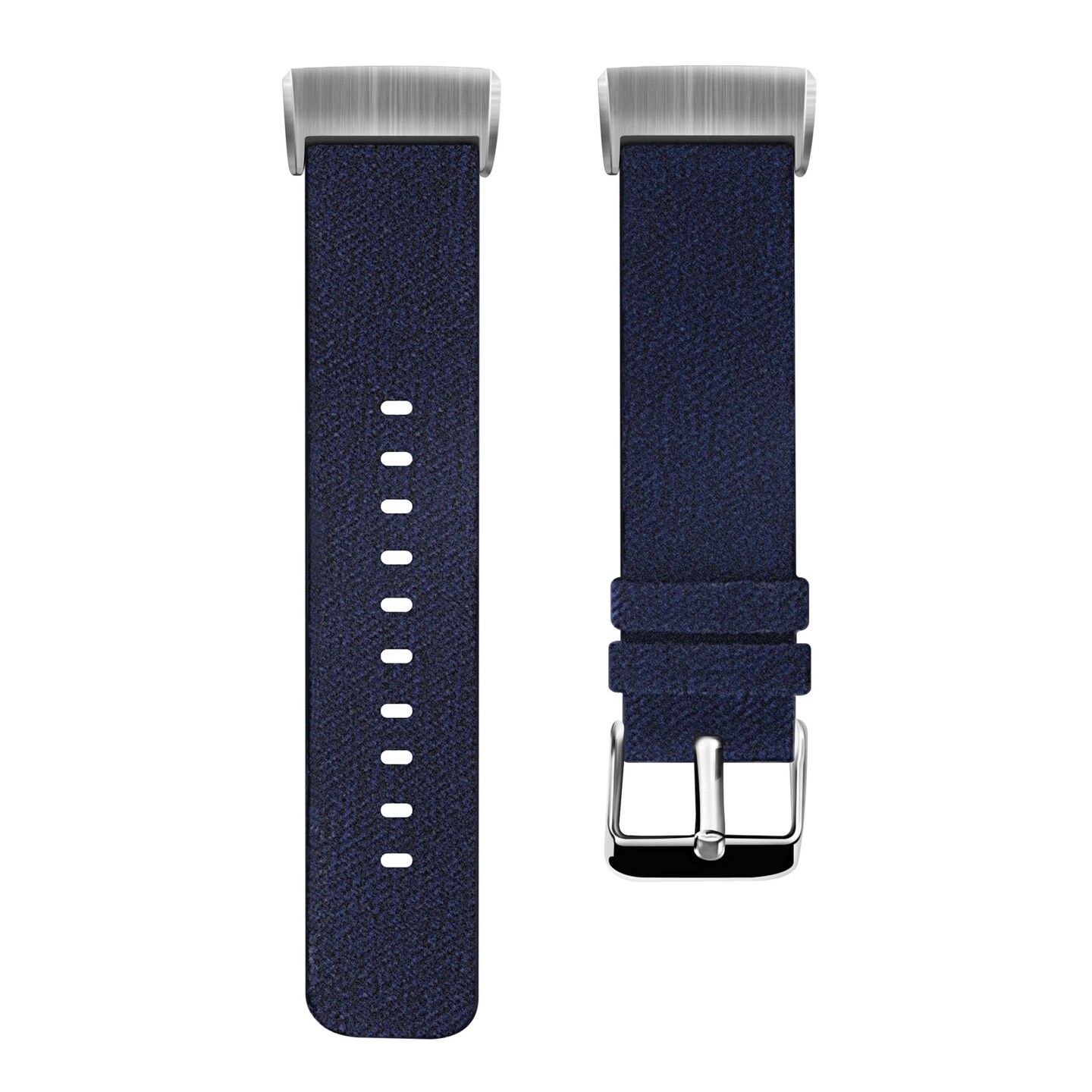 Insten Fabric Watch Band Compatible with Fitbit Charge 3, Charge 3 SE, Charge 4, and Charge 4 SE, Fitness Tracker Replacement Bands for Men and Women, Navy Blue