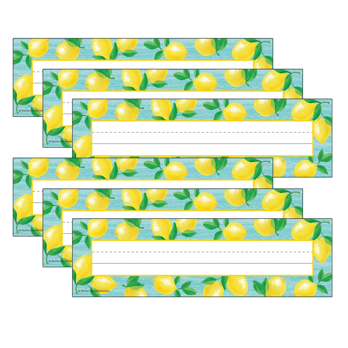 Lemon Zest Flat Name Plates, 11.5&#x22; x 3.5&#x22;, 36 Per Pack, 6 Packs