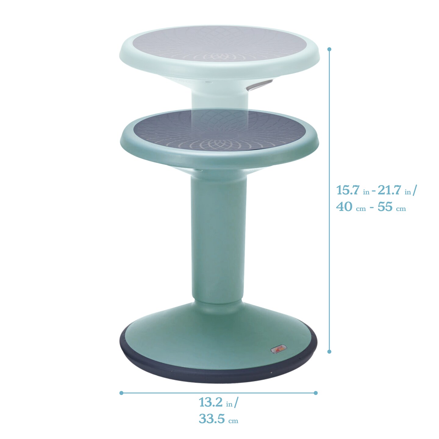 SitWell Adjustable Height Wobble Stool, Active Flexible Seating Chair