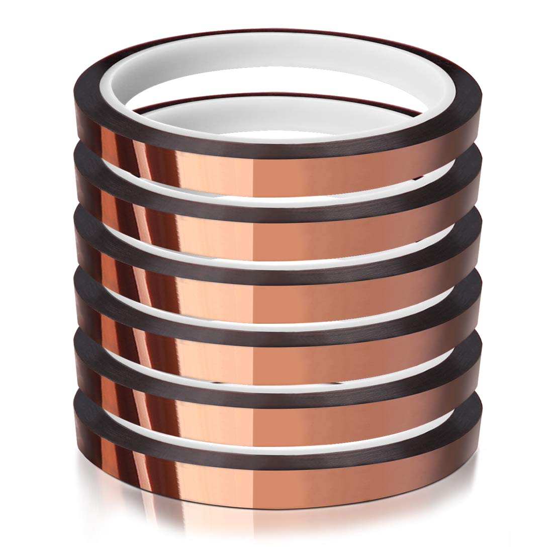 Heat Tape for Sublimation Transfer, Heat Resistant, Adhesive Transfer Tape, Thermal, No Residue, 6 Rolls 10mm x33m(108ft)