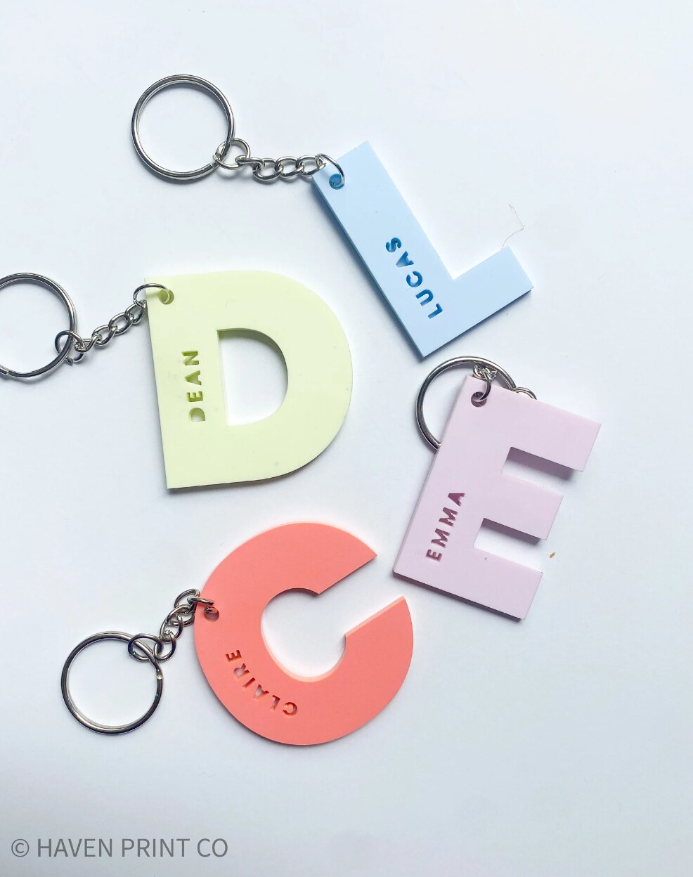 Custom Letter Name Keychain