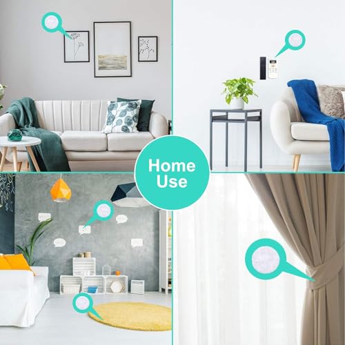 1050 Pieces (525 Pairs) Strong Adhesive 0.39 inch Diameter Sticky Back Hook Nylon, Loop Dots with Waterproof Sticky Glue Tapes, Suitable for Classroom, Office, Home