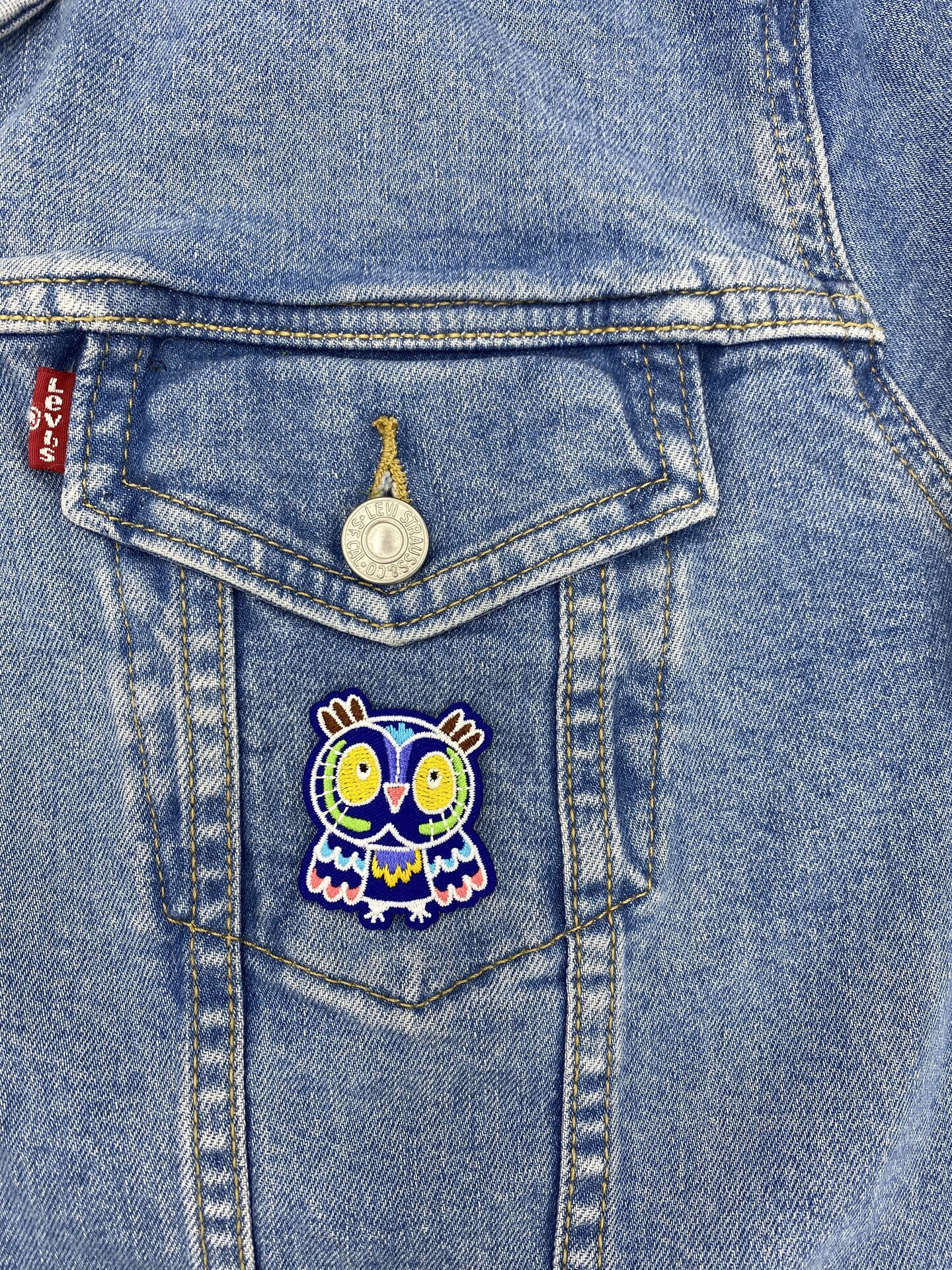 Owl, Folk Art, Embroidered, Iron-on Patch&#x2026;