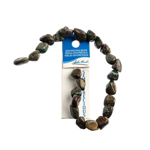 Earth's Jewel Semi-Precious 9-12mm Turquoise Natural 8" Nugget Strung Bead