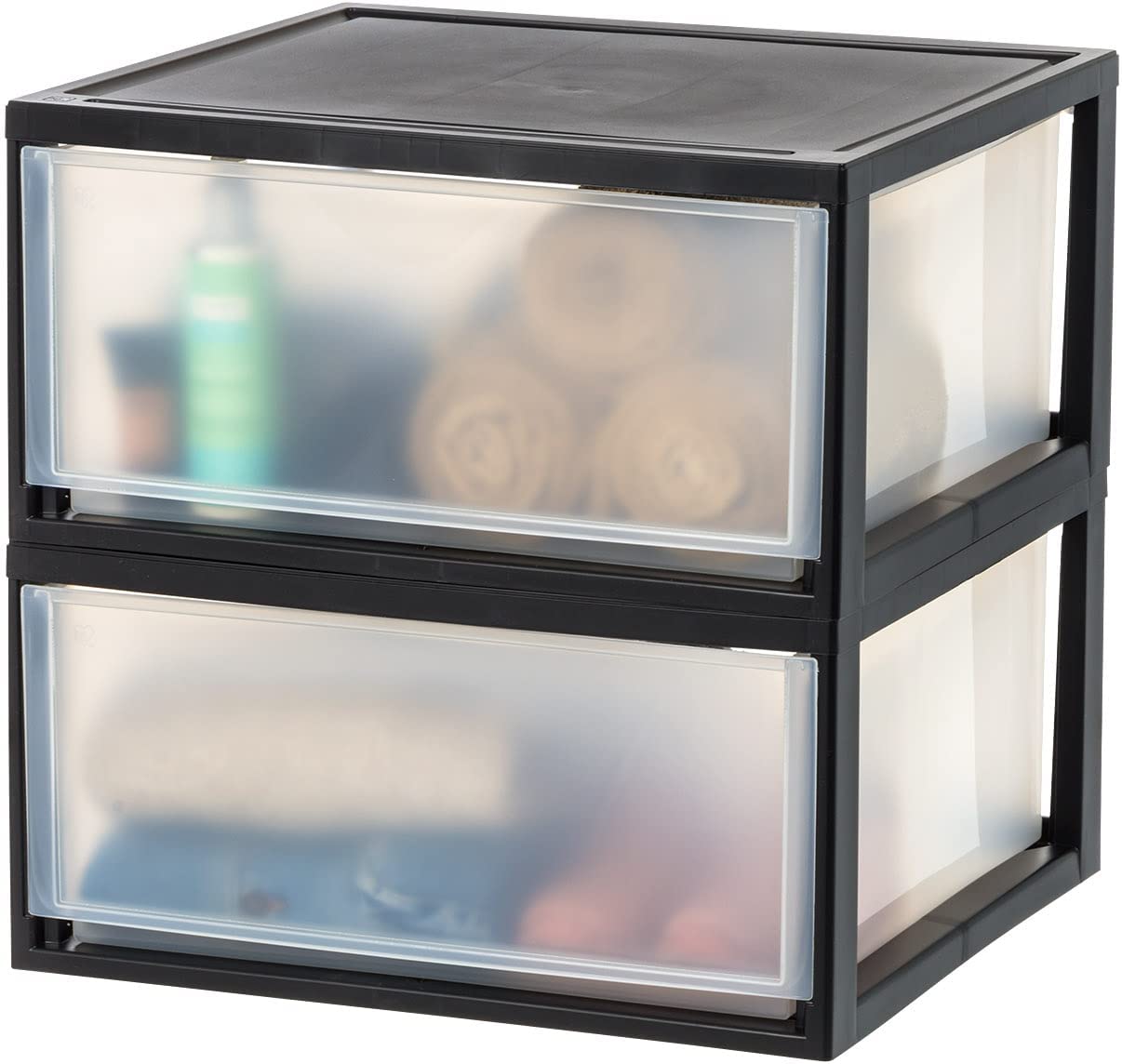 IRIS USA Stackable Modular Plastic Storage Drawers