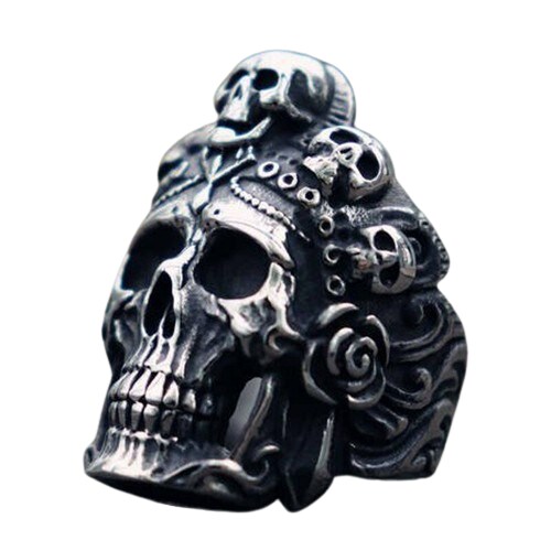 Gothic Skull Rings Red Purple Crystal Black Ring Party Halloween Biker Rings  for Women Christmas Gifts | SHEIN USA