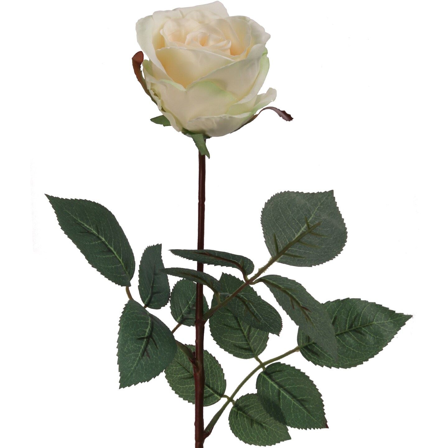 24-Pack: Champagne Rose Bud Stem with Silk Foliage, Floral Home by Artificial Flowers
