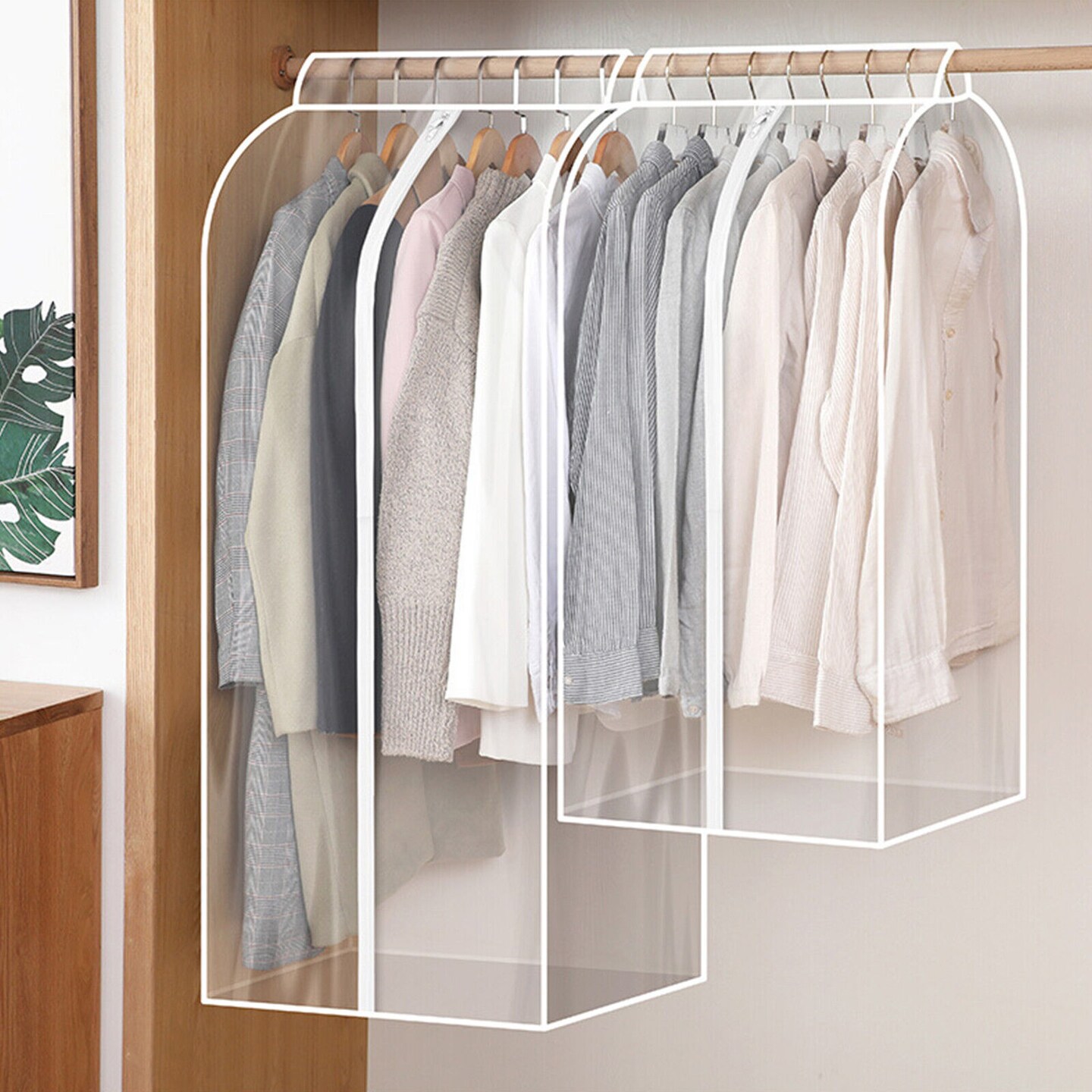 Clothes Storage Dust Cover Moisture-proof Garment Rack Cover