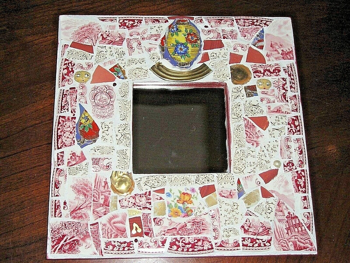 Betty Boop Chinese Lantern Porcelain Mosaic Mirror 10" x 10" USA MakerPlace by Michaels