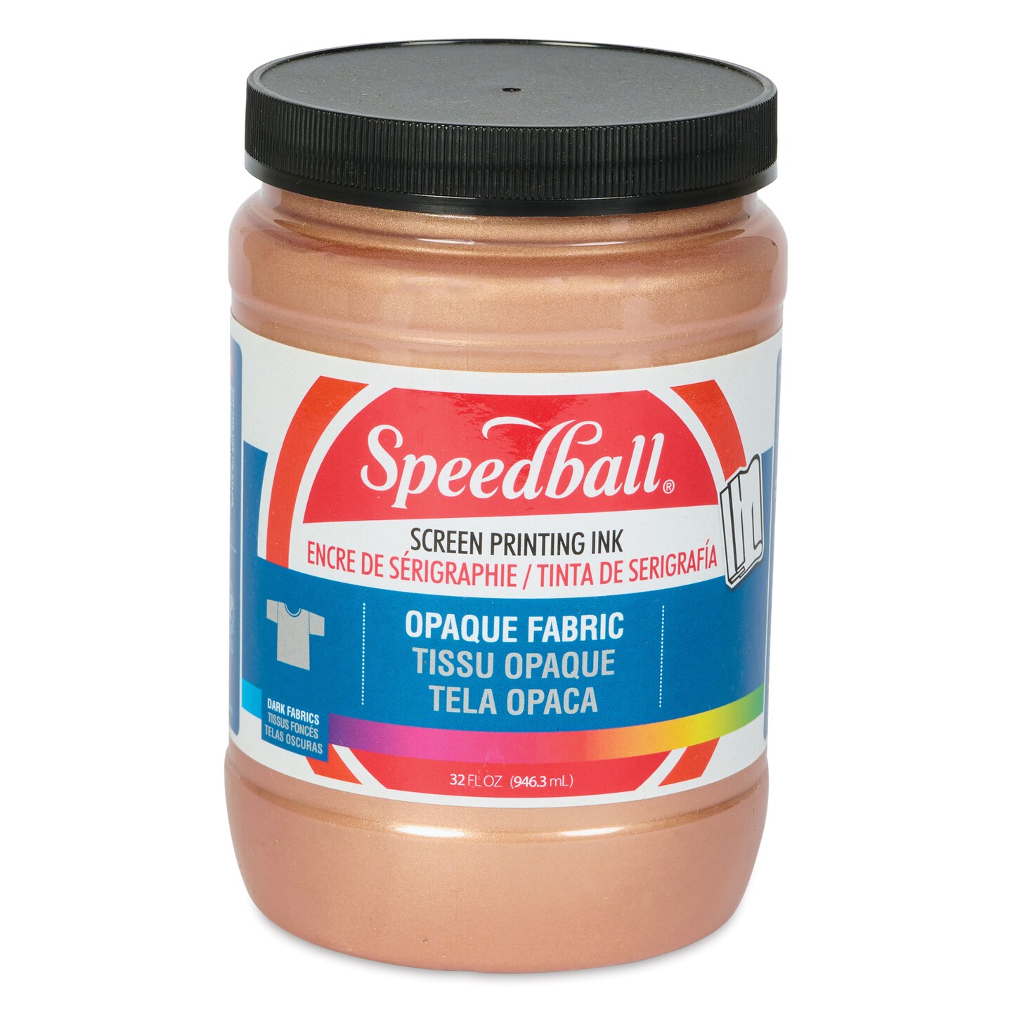 Speedball Fabric Screen Printing Ink - Rose Gold (Opaque), 32 oz, Jar