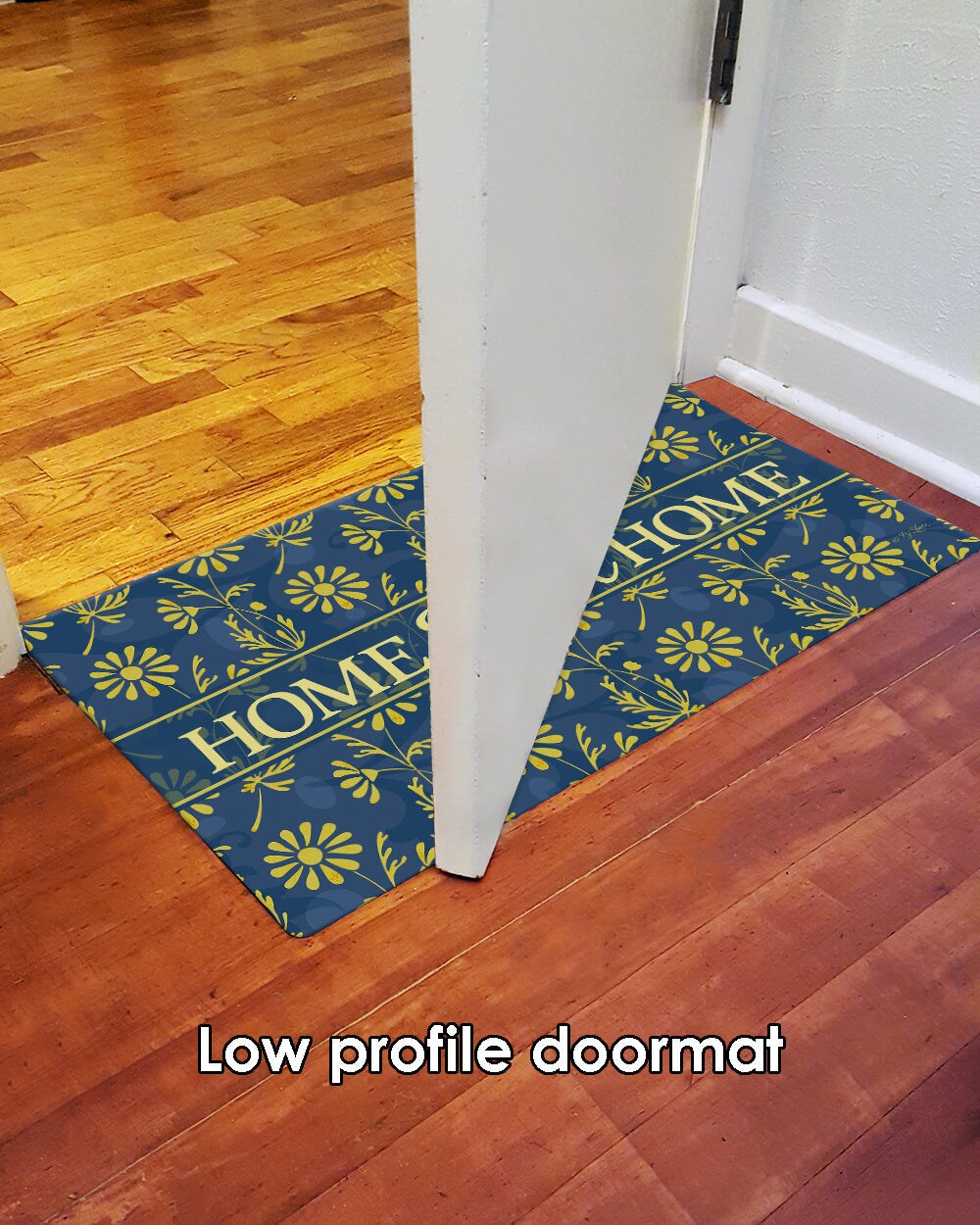Sweet Flower Medley - Yellow Door Mat (18 x 30&#x22;)