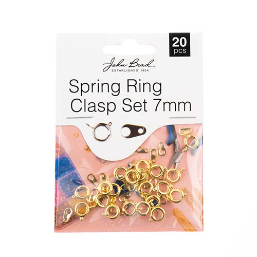 John Bead Must Have Findings 7mm Spring Rings Set, 20pcs