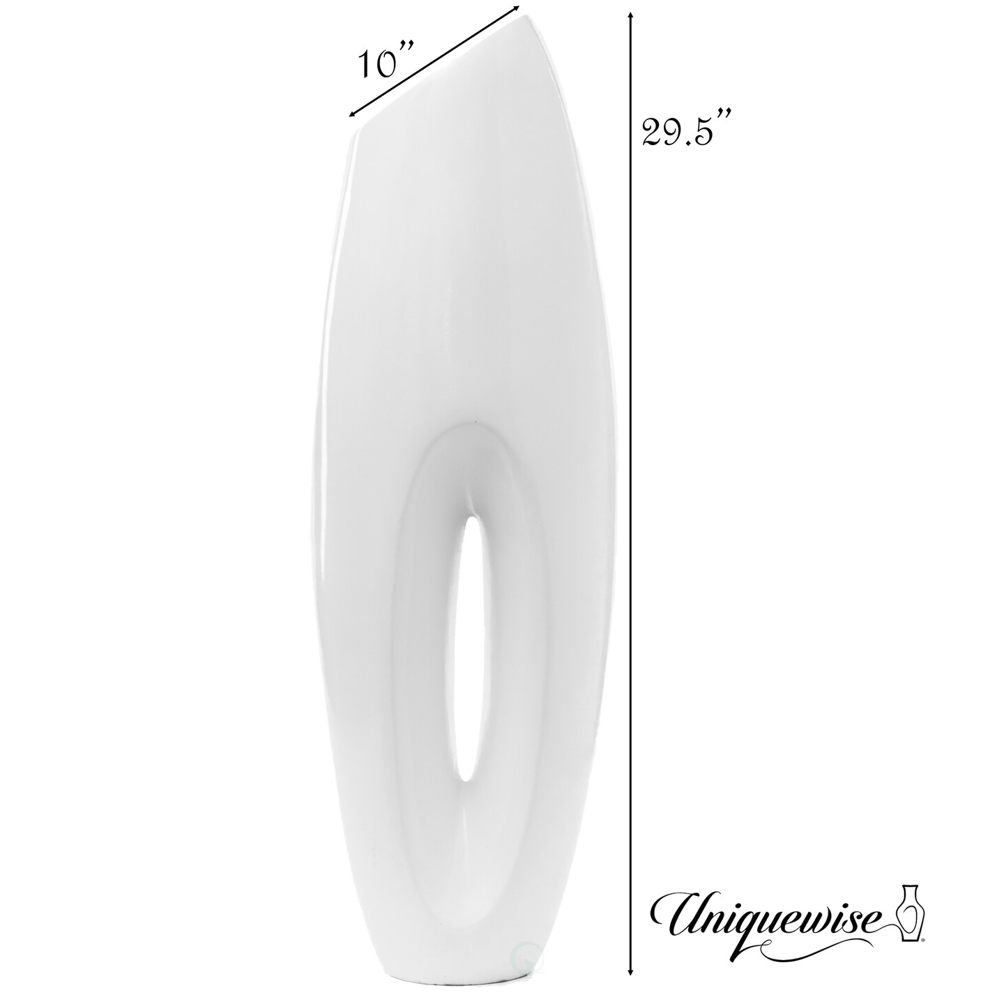 Tall Floor Vase, Modern White Large Floor Vase, 40-inch Vase, Decorative Lightweight Vase, for the Entryway, Dining Room, Living Room, or Bedroom