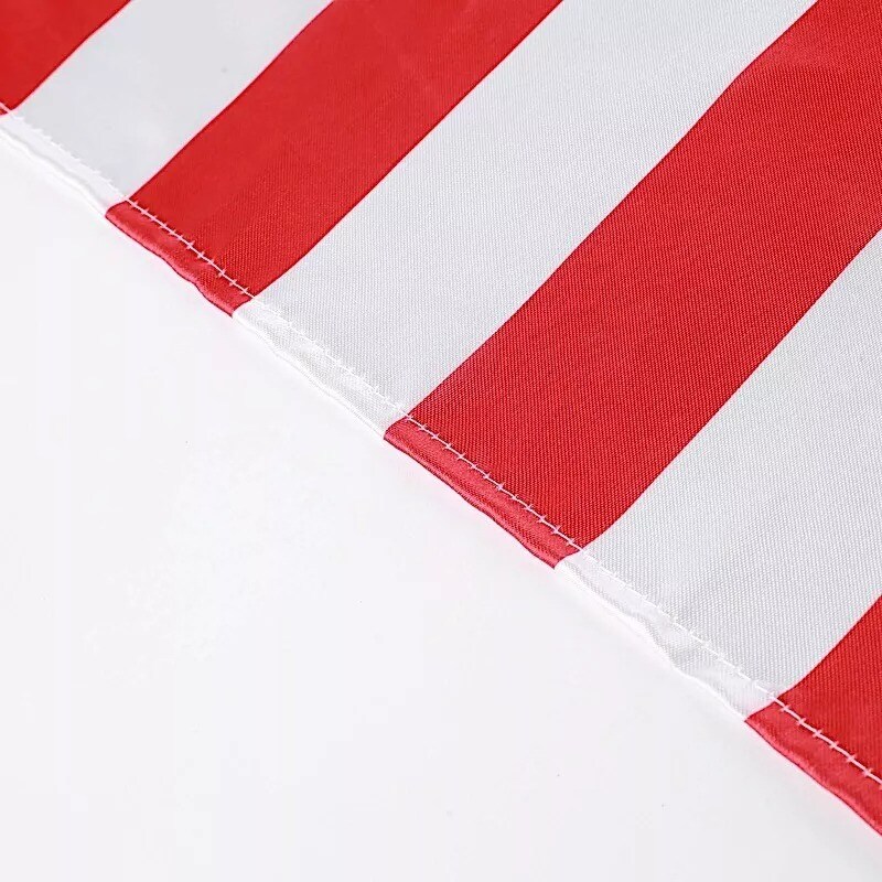5 RED WHITE 20x20&#x22; Stripes Satin Table Napkins