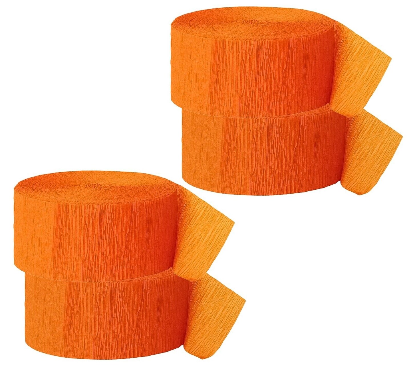 4-Roll Multi-Colored Crepe Paper Streamers for Party Decoration