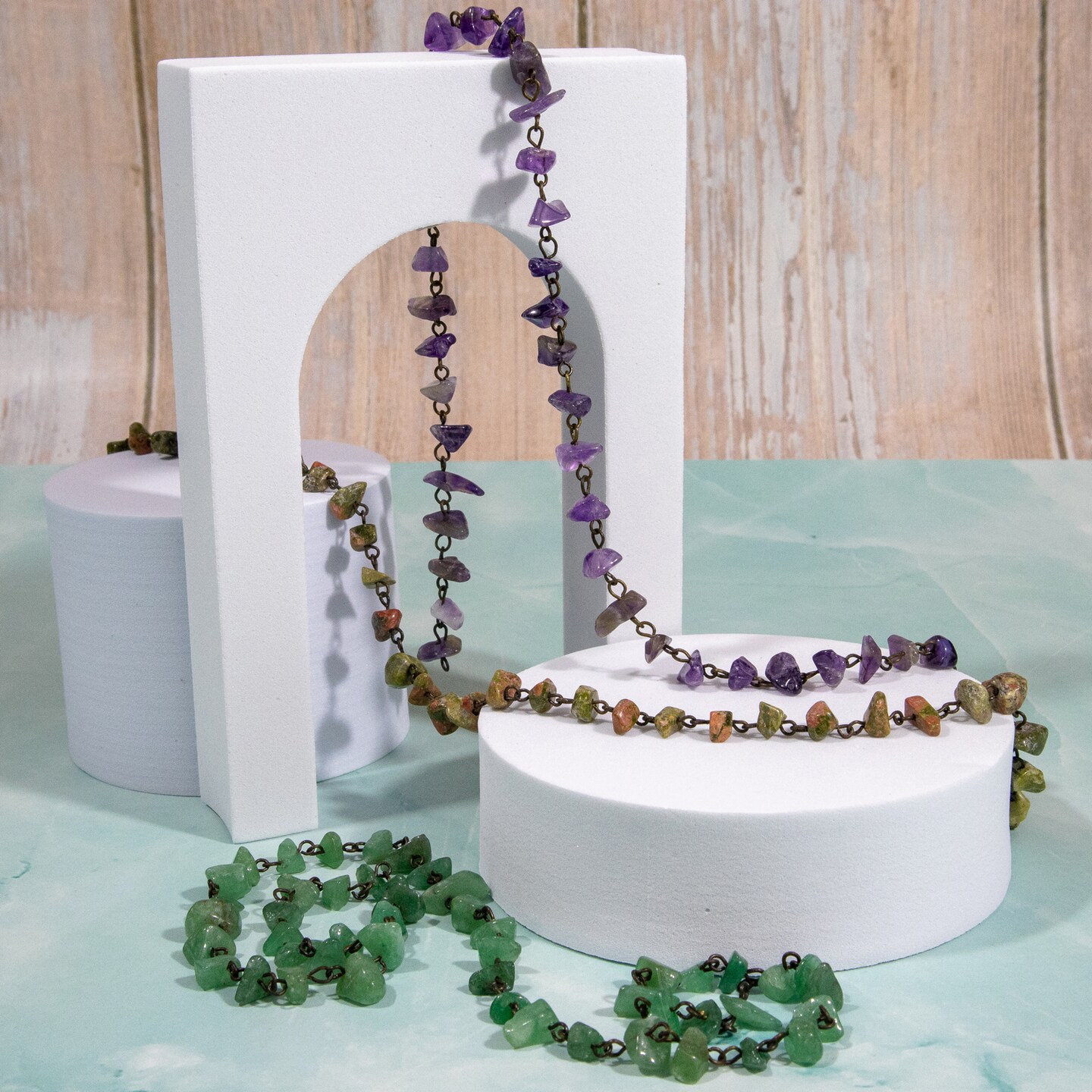 6 Packs of New Jade Beads Pack of 25