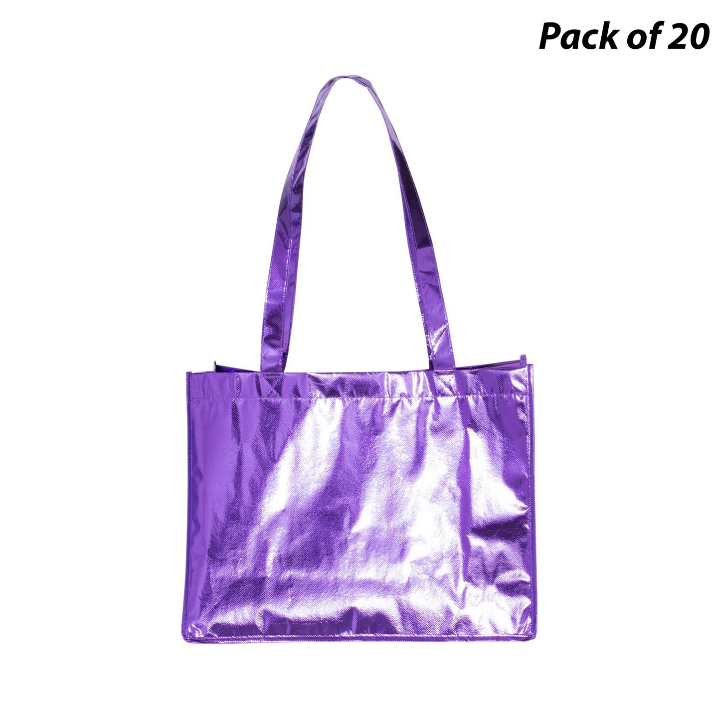 Metallic tote bag with hotsell inner pouch