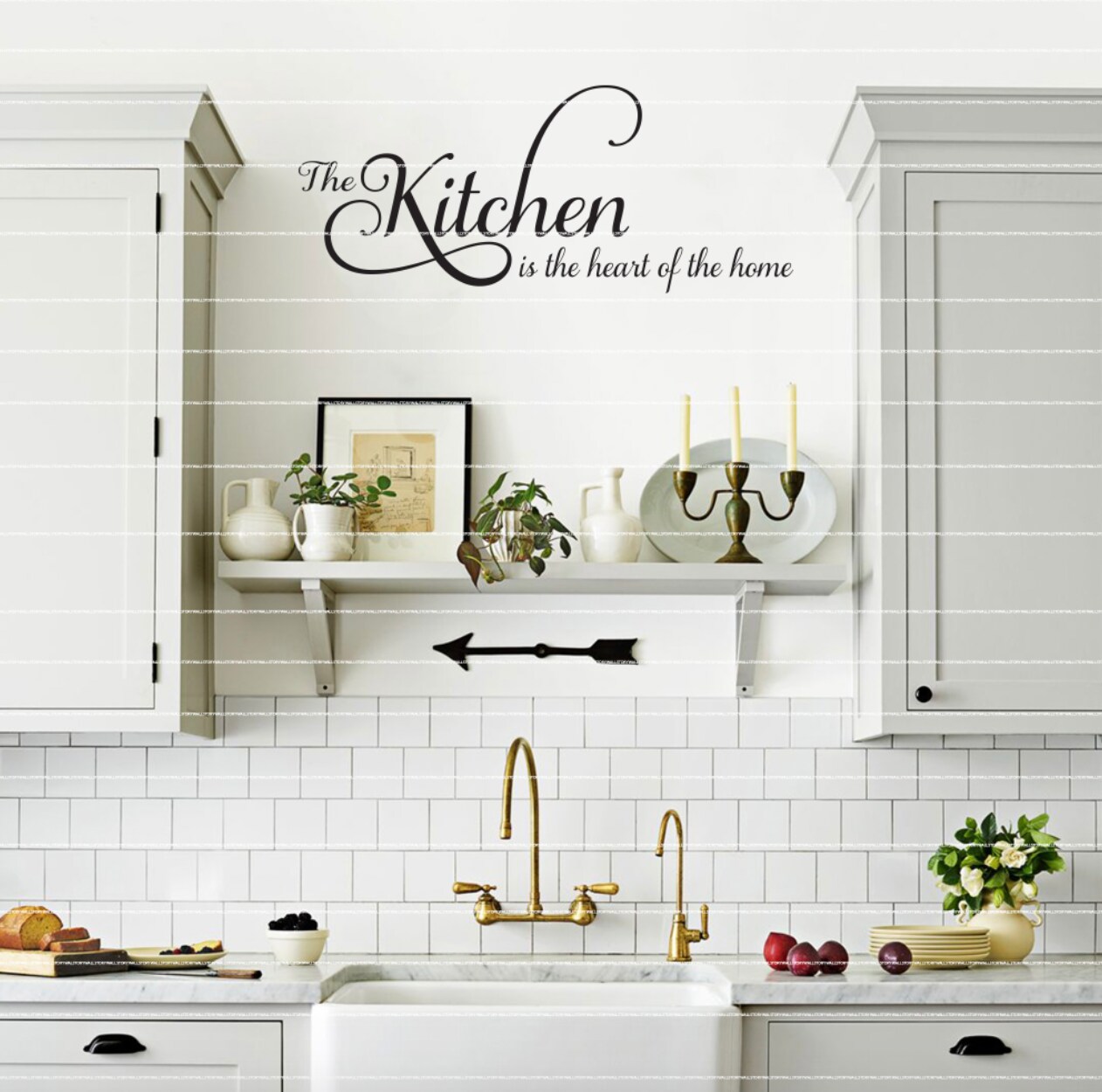Kitchen Wall Art Decor Decal Quotes The Kitchen is the Heart of the