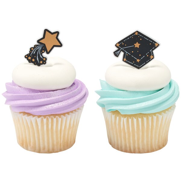 Shoot For The Stars DecoPics Cupcake Decorations, 12ct