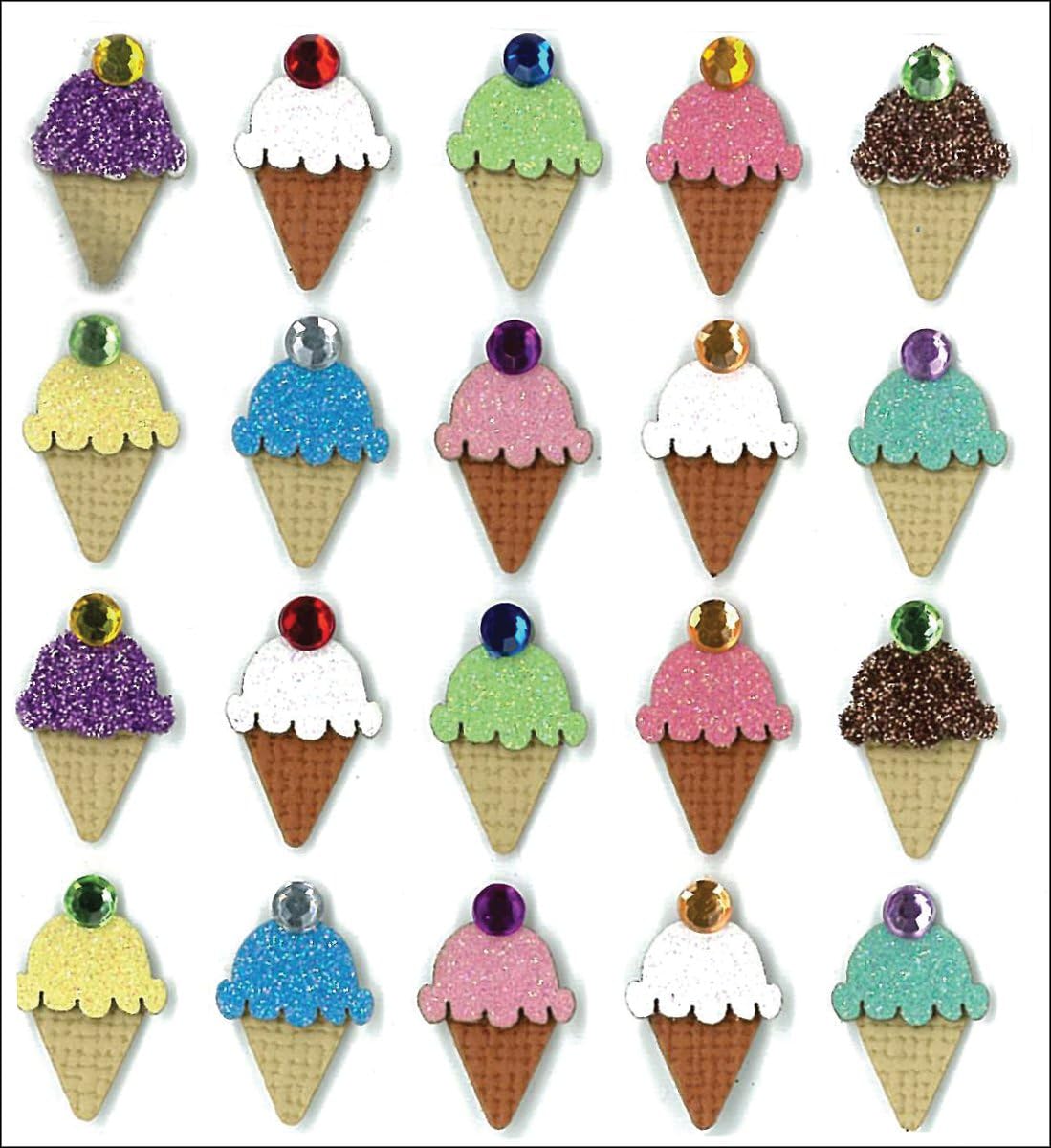 Jolee&#x27;s Boutique Ice Cream Repeats Dimensional Stickers